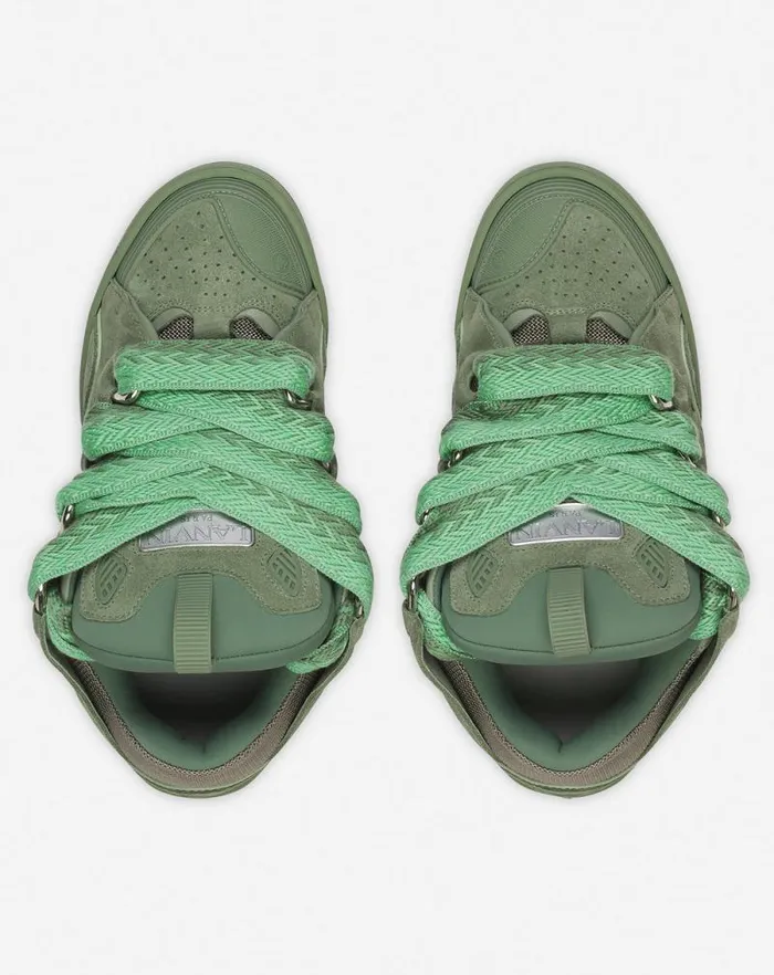 Men Lanvin Sneakers Curb Leather Sneakers Vert De Gris Men Lanvin Sneakers Curb Leather Sneakers Vert De Gris