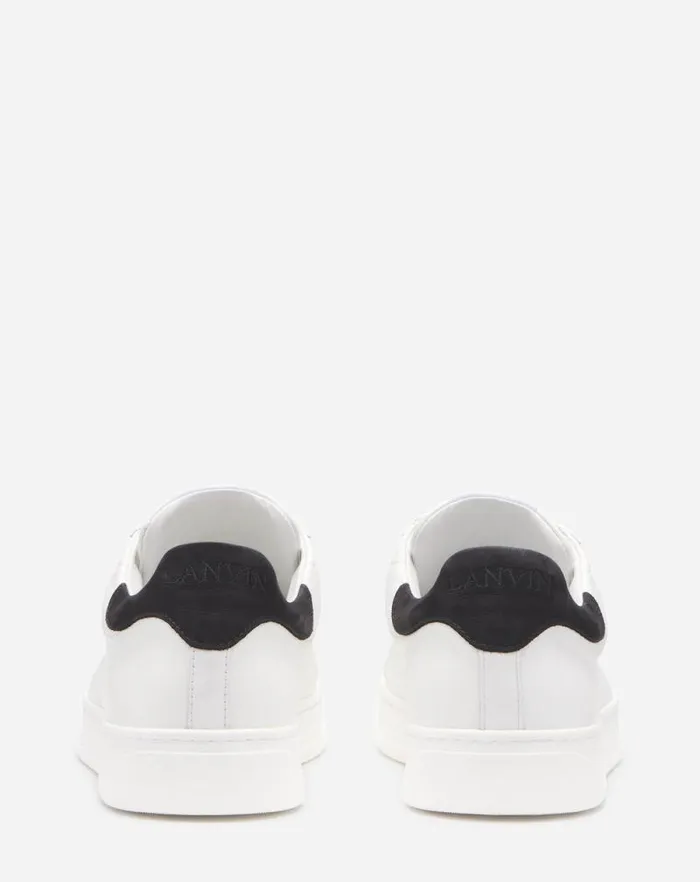 Men Lanvin Sneakers Ddb0 Leather And Suede Sneakers Whiteblack Men Lanvin Sneakers Ddb0 Leather And Suede Sneakers Whiteblack