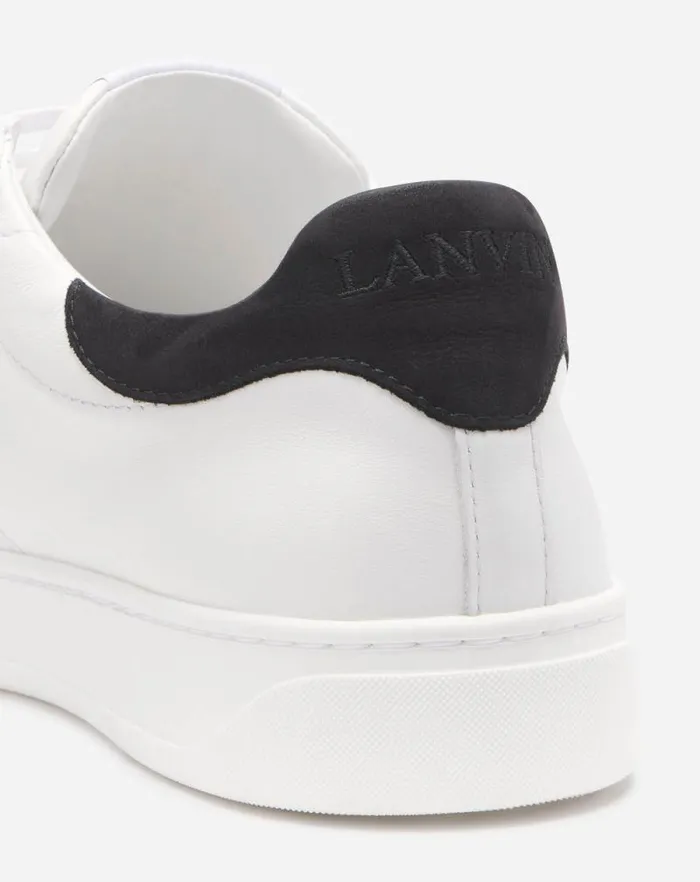 Men Lanvin Sneakers Ddb0 Leather And Suede Sneakers Whiteblack Men Lanvin Sneakers Ddb0 Leather And Suede Sneakers Whiteblack