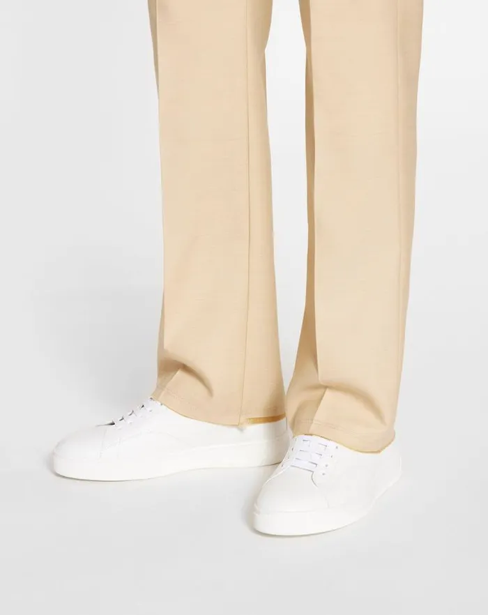Men Lanvin Sneakers Ddb0 Leather And Suede Sneakers Whiteblack Men Lanvin Sneakers Ddb0 Leather And Suede Sneakers Whiteblack