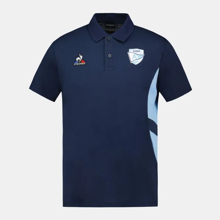 Men Le Coq Sportif Polos Shirts Aviron Bayonnais Polo Shirt Dress Blues
