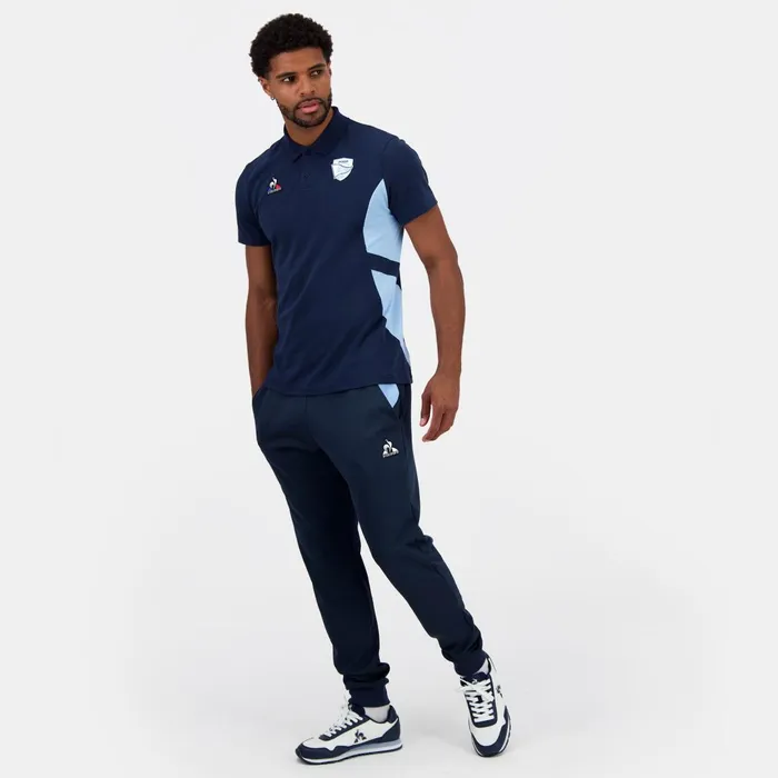 Men Le Coq Sportif Polos Shirts Aviron Bayonnais Polo Shirt Dress Blues