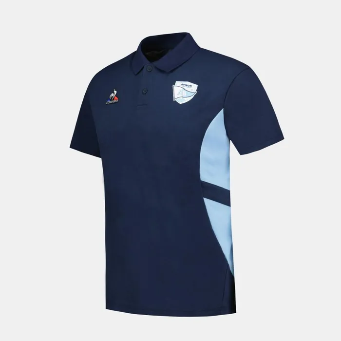 Men Le Coq Sportif Polos Shirts Aviron Bayonnais Polo Shirt Dress Blues