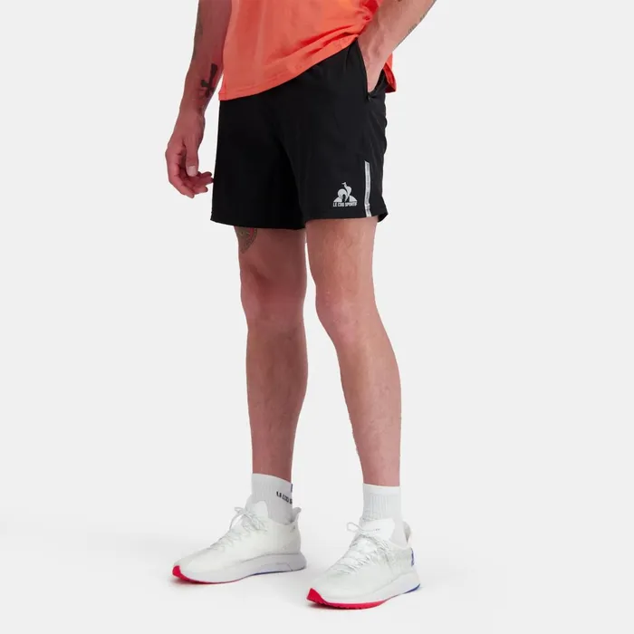 Men Le Coq Sportif Shorts Training Performance Shorts Black