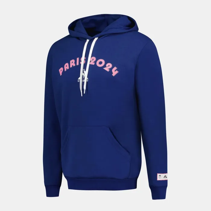 Men Le Coq Sportif Sweatshirts Paris 2024 Hoodie Blue Depths