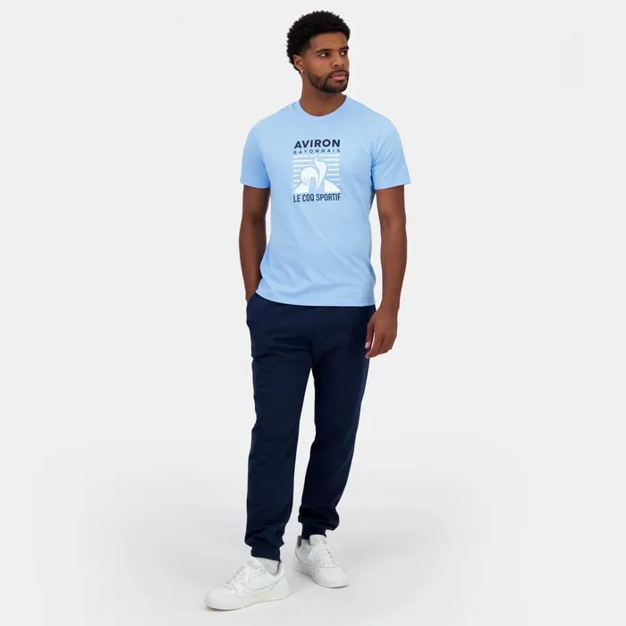 Men Le Coq Sportif Tshirts And Tops Aviron Bayonnais TShirt Fly Blue