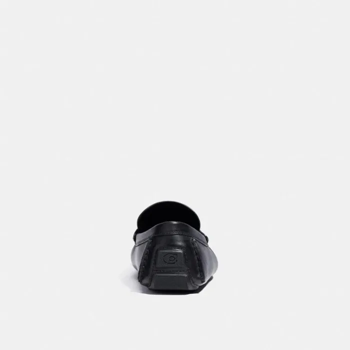 Men Loafers and Drivers Coach Signature Coin Driver Black