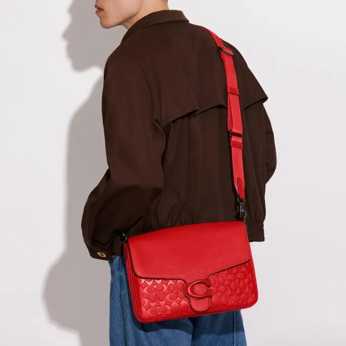 Men Messenger and Crossbody Coach Soft Tabby Messenger In Signature Leather Sport Red Men Messenger and Crossbody Coach Soft Tabby Messenger In Signature Leather Sport Red