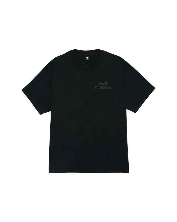 Men OBEY Clothing OBEY STUDIOS OUTLINE PIGMENT TSHIRT Pigment True Vintage Black TSHIRTS