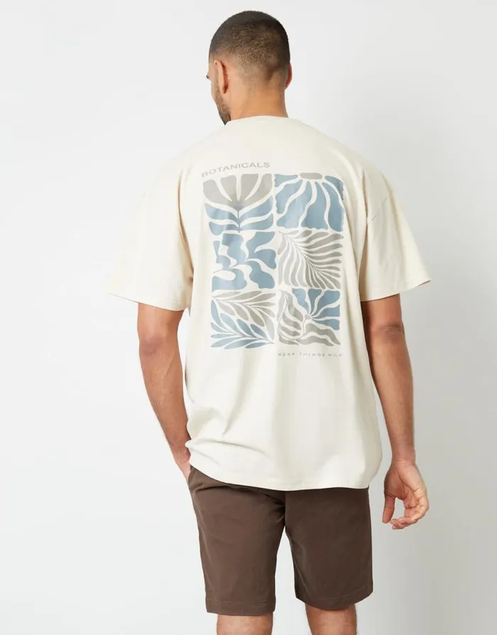 Men Off White Graphic Print Oversized TShirt Threadbare TShirts