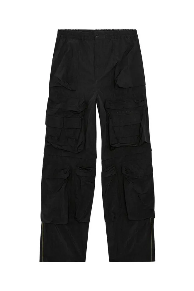 Men PStaind Black Diesel Trousers And Shorts Men PStaind Black Diesel Trousers And Shorts