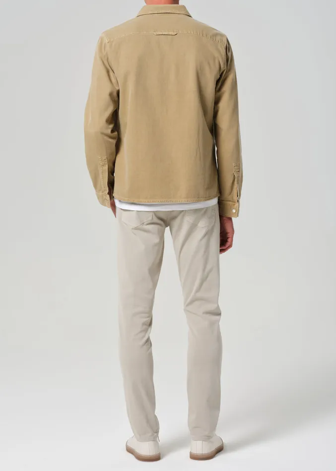 Men Pants Citizens Of Humanity London Tapered Slim Stretch Sateen In Caraway