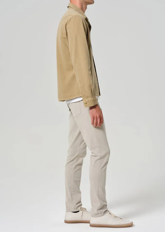 Men Pants Citizens Of Humanity London Tapered Slim Stretch Sateen In Caraway
