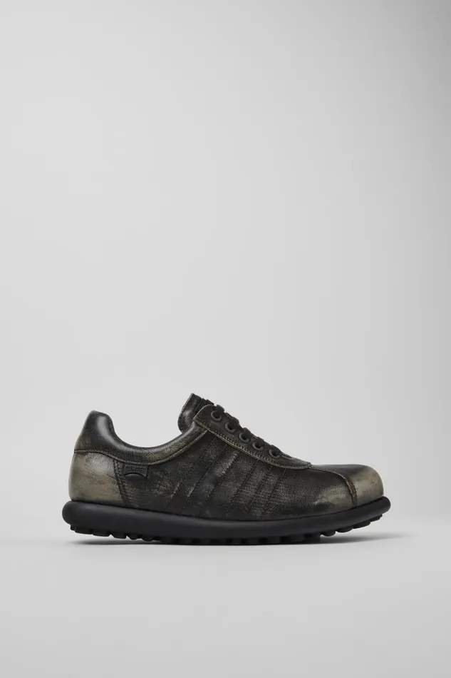 Men Pelotas Gray Leather Shoes Camper Casual Shoes Men Pelotas Gray Leather Shoes Camper Casual Shoes