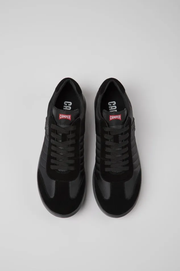 Men Pelotas XLite Black Recycled PET And Nubuck Sneakers Camper Sneakers Men Pelotas XLite Black Recycled PET And Nubuck Sneakers Camper Sneakers