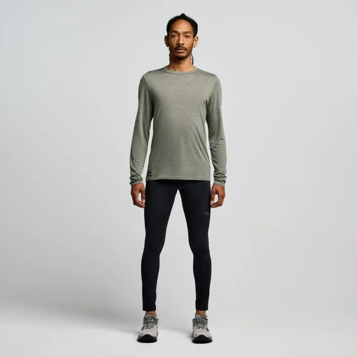 Men Peregrine Merino Long Sleeve Bough Heather Saucony Tops