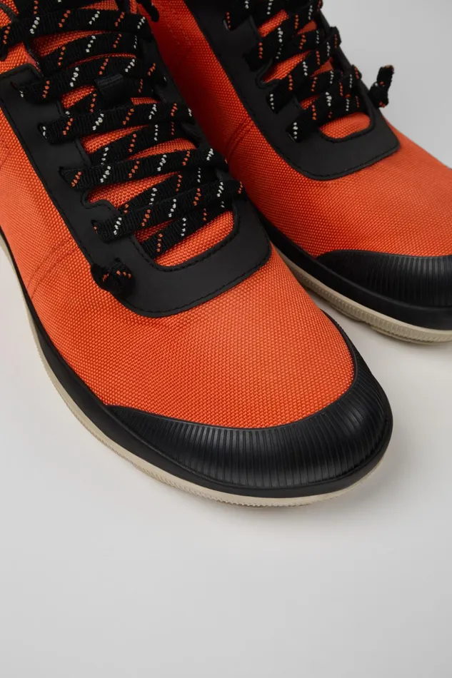 Men Peu Pista GORETEX Orange Textile Ankle Boots Camper Ankle Boots