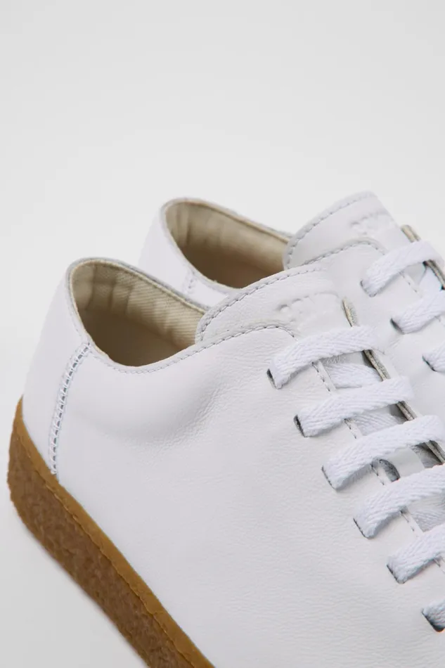 Men Peu Terreno White Leather Shoes Camper Sneakers