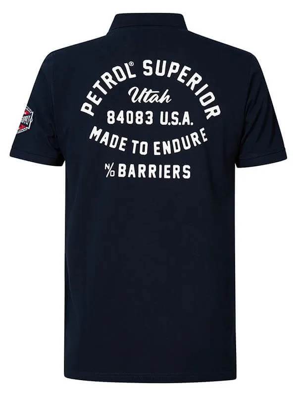 Men Polo Shirts Petrol Industries Sporty Polo Shirt Midnight Navy