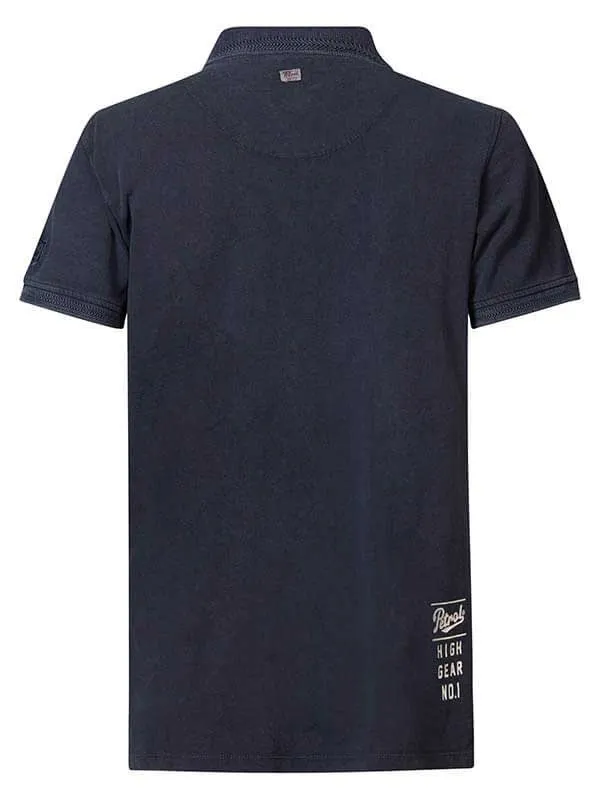 Men Polo Shirts Petrol Industries VintageLook Polo Shirt Midnight Navy