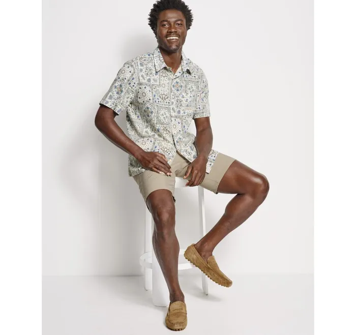 Men Print Camp Shirt White Multi Bandana JohnstonandMurphy ShortSleeve Shirts Men Print Camp Shirt White Multi Bandana JohnstonandMurphy ShortSleeve Shirts