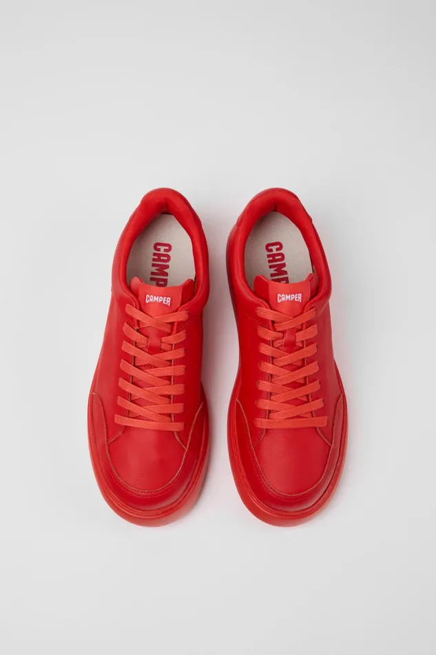 Men Runner K21 Red Leather Sneakers Camper Sneakers Men Runner K21 Red Leather Sneakers Camper Sneakers