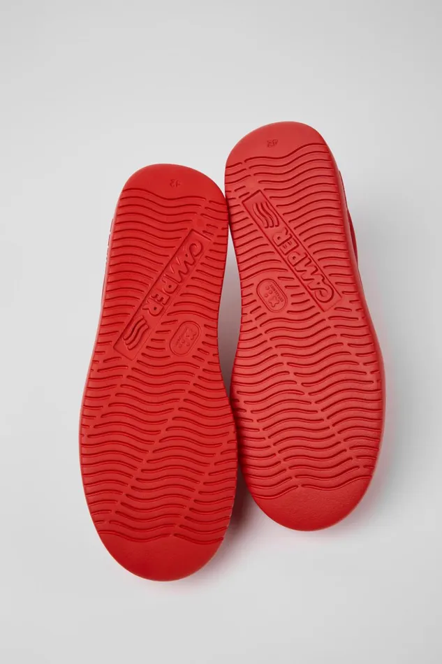 Men Runner K21 Red Leather Sneakers Camper Sneakers Men Runner K21 Red Leather Sneakers Camper Sneakers