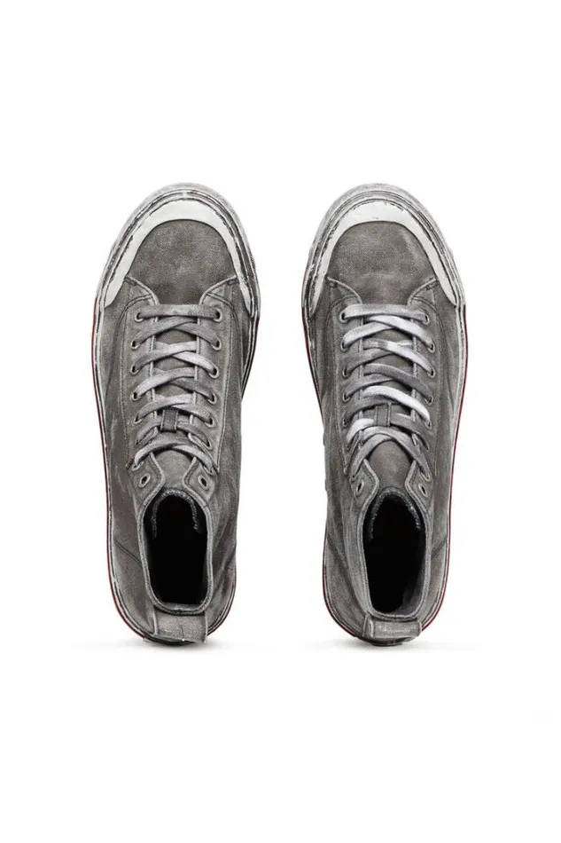Men SAthos Mid Dark Grey Diesel Sneakers Men SAthos Mid Dark Grey Diesel Sneakers