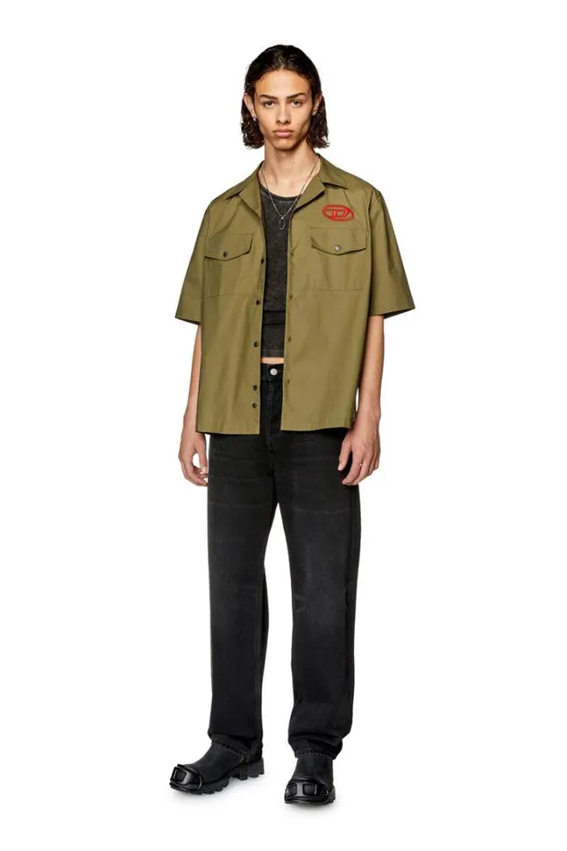 Men SMac22B Military Green Diesel Shirts
