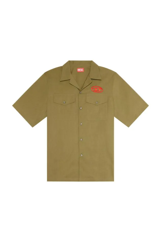 Men SMac22B Military Green Diesel Shirts Men SMac22B Military Green Diesel Shirts
