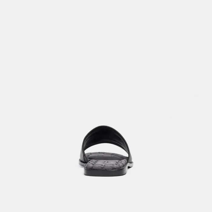 Men Sandals and Slides Coach Sandal With Signature Jacquard Black