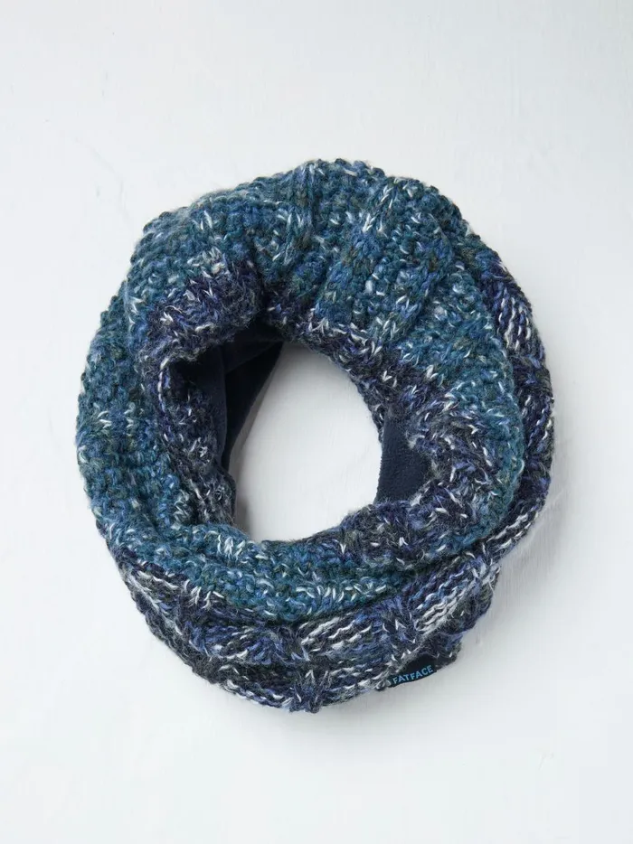 Men Scarves Fat Face Navy Truro Snood
