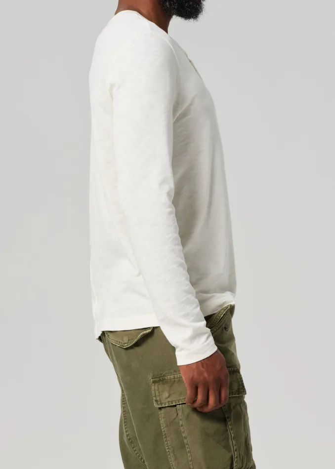 Men Shirts Citizens Of Humanity Classic Henley In Canvas