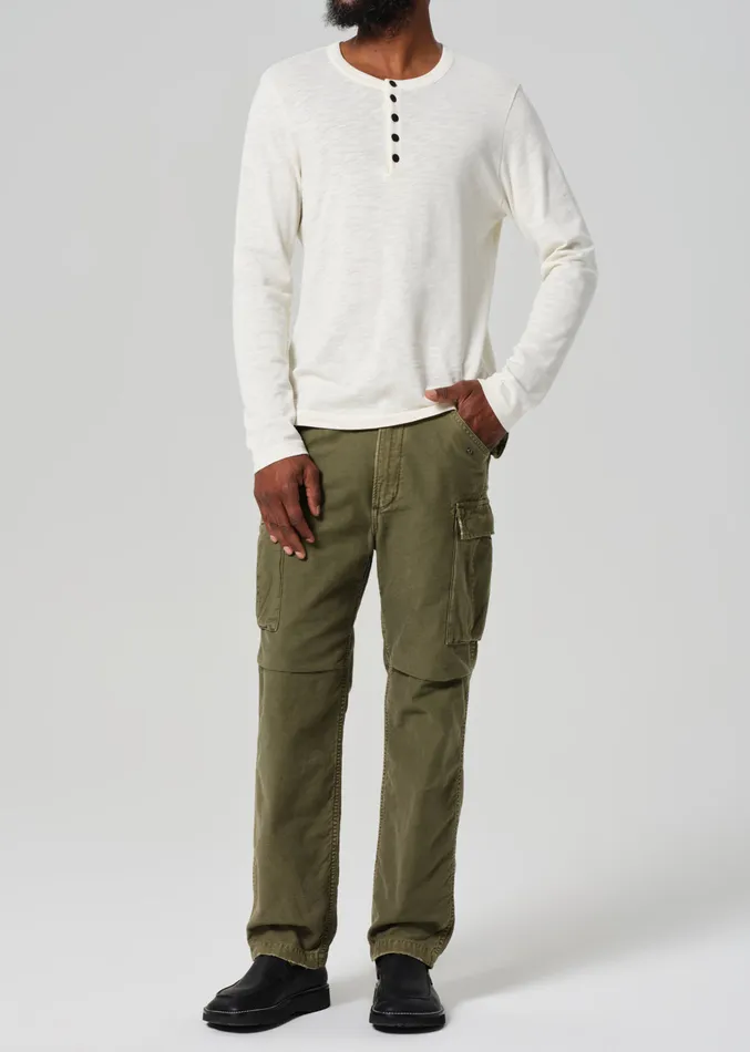 Men Shirts Citizens Of Humanity Classic Henley In Canvas