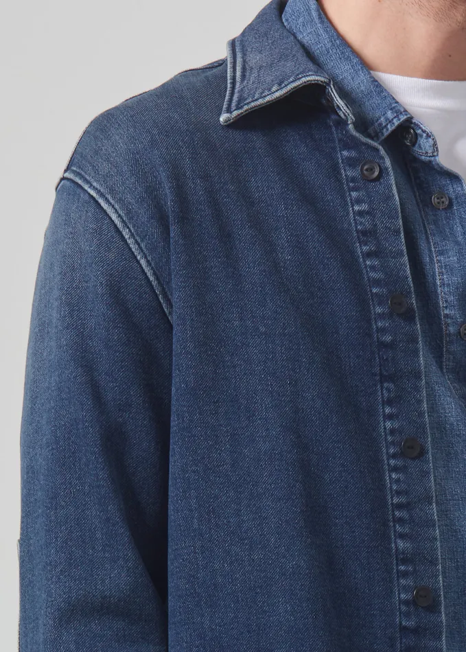 Men Shirts Citizens Of Humanity Luca Bucket Dye Shirt French Terry In Monroe