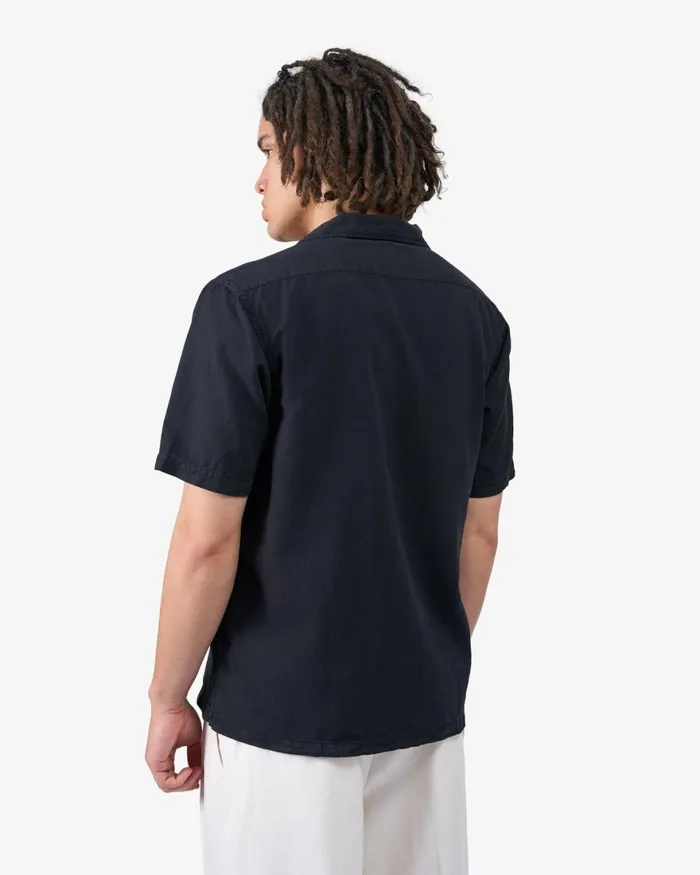 Men Shirts Colorful Standard Linen Short Sleeved Shirt Soft Yellow