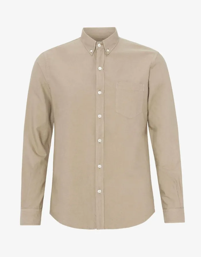 Men Shirts Colorful Standard Organic Button Down Shirt Oyster Grey