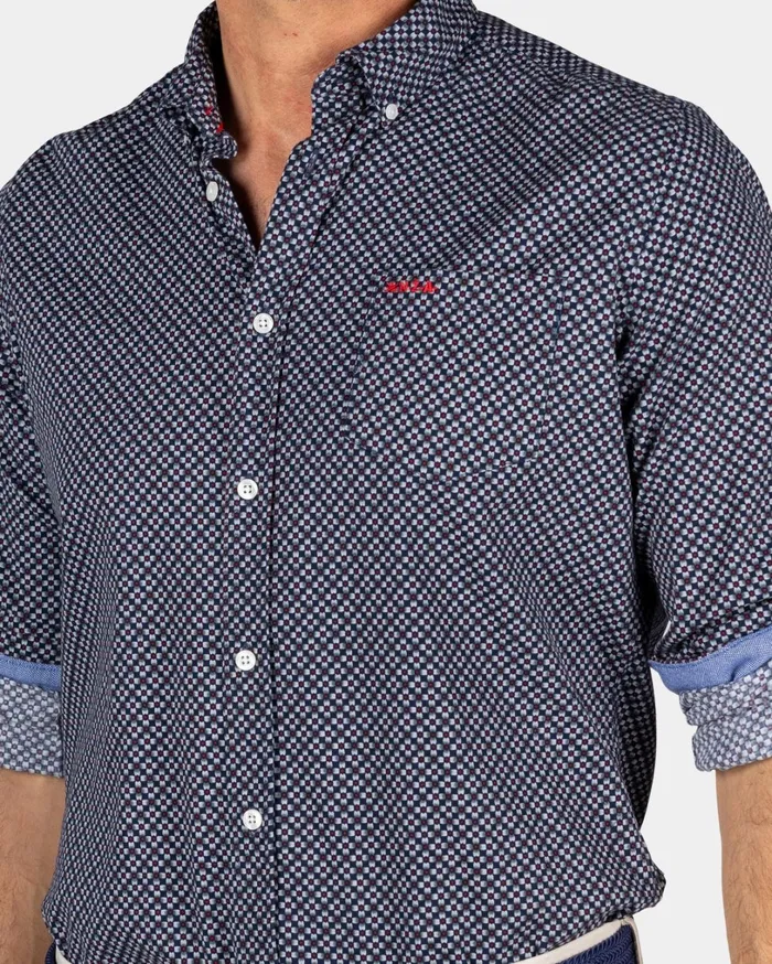 Men Shirts NZA New Zealand Auckland Navy Flannel Shirt With Print 8211 Winter Navy Men Shirts NZA New Zealand Auckland Navy Flannel Shirt With Print 8211 Winter Navy