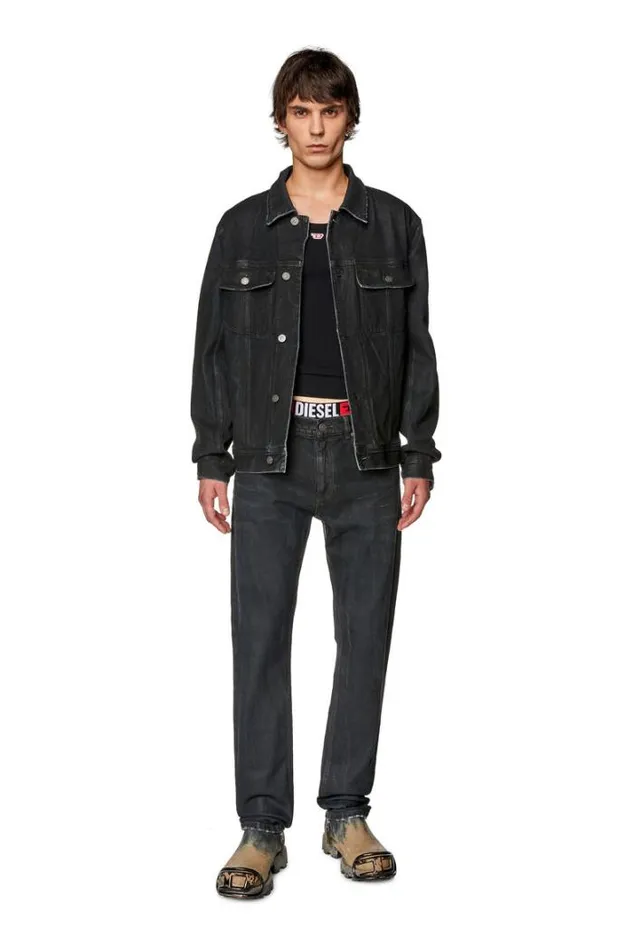Men Slim Jeans 2019 DStrukt 0hjau Blackdark Grey Diesel Slim