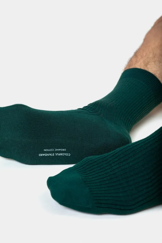 Men Socks and Colorful Standard Merino Wool Blend Sock Magenta Blaze