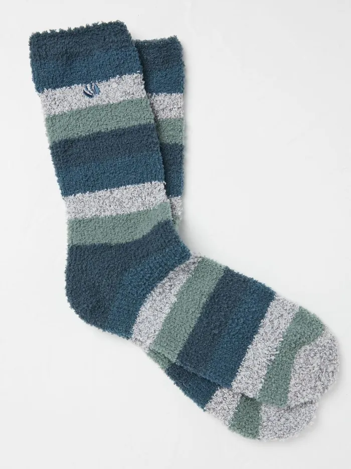 Men Socks Fat Face Blue Stripe Idaho Socks