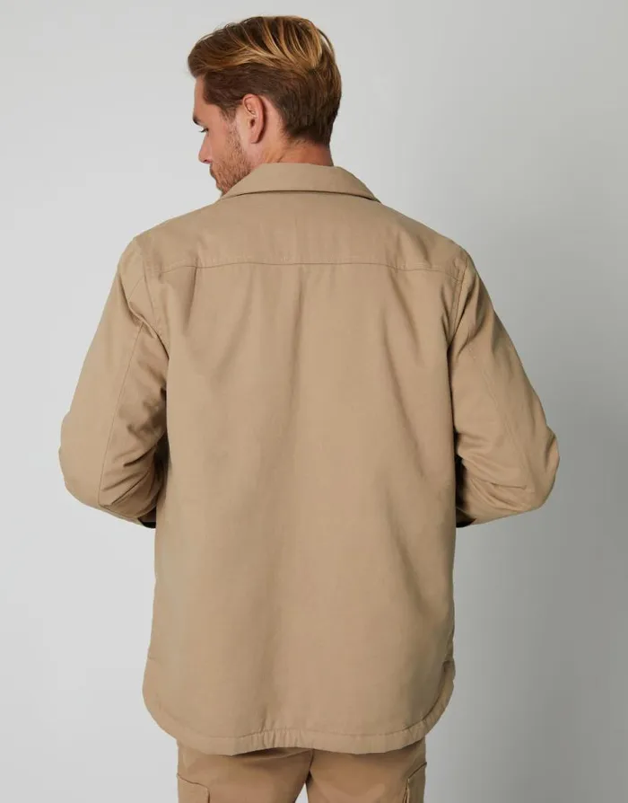 Men Stone Borg Lined Shacket Threadbare Shirts Men Stone Borg Lined Shacket Threadbare Shirts