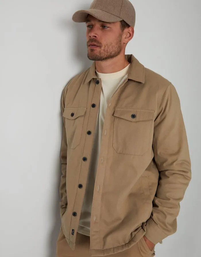 Men Stone Borg Lined Shacket Threadbare Shirts Men Stone Borg Lined Shacket Threadbare Shirts