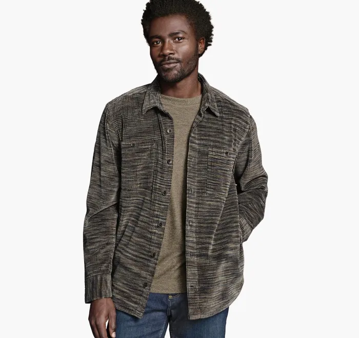 Men Striated Corduroy Shirt Jacket Navybrown JohnstonandMurphy Coats Jackets and Vests Men Striated Corduroy Shirt Jacket Navybrown JohnstonandMurphy Coats Jackets and Vests