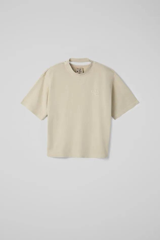 Men TShirt Beige Organic Cotton TShirt Camper Jersey Men TShirt Beige Organic Cotton TShirt Camper Jersey