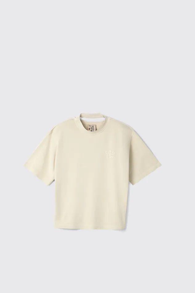 Men TShirt Beige Organic Cotton TShirt Camper Jersey Men TShirt Beige Organic Cotton TShirt Camper Jersey