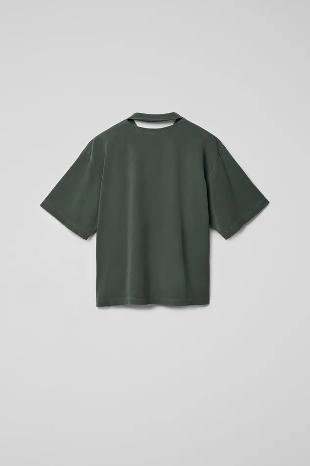 Men TShirt Green Cotton Tshirt Camper Jersey Men TShirt Green Cotton Tshirt Camper Jersey