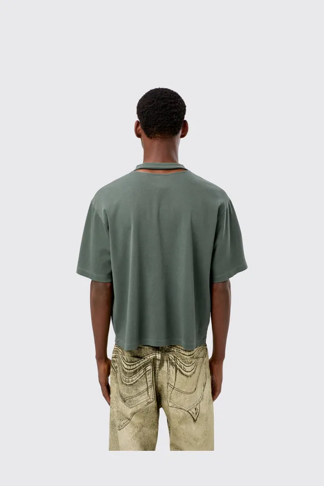 Men TShirt Green Cotton Tshirt Camper Jersey Men TShirt Green Cotton Tshirt Camper Jersey