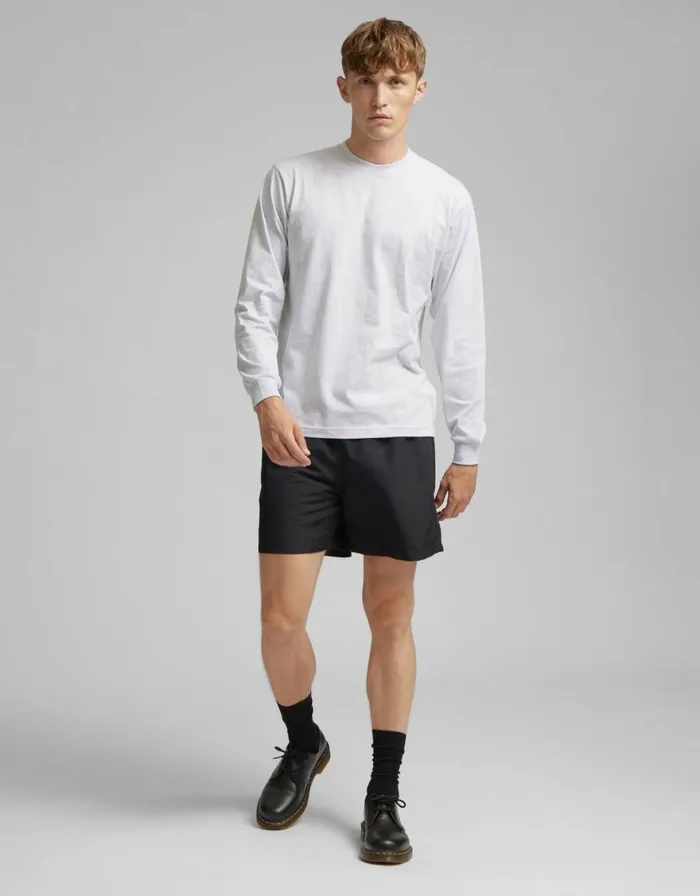 Men TShirts Colorful Standard Oversized Organic LS TShirt Lava Grey