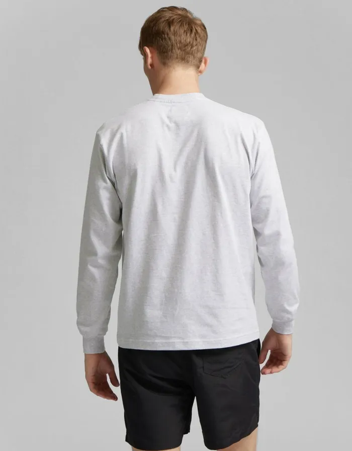Men TShirts Colorful Standard Oversized Organic LS TShirt Lava Grey